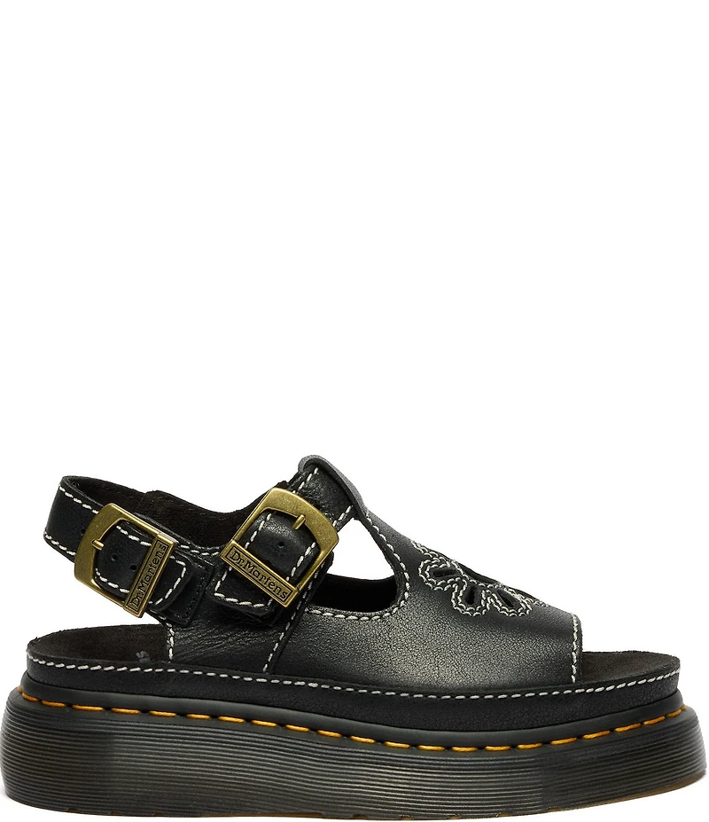 Dr. Martens Women's Dunnet Flower Cut Out Platform Sandals