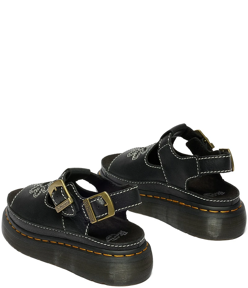 Dr. Martens Women's Dunnet Flower Cut Out Platform Sandals