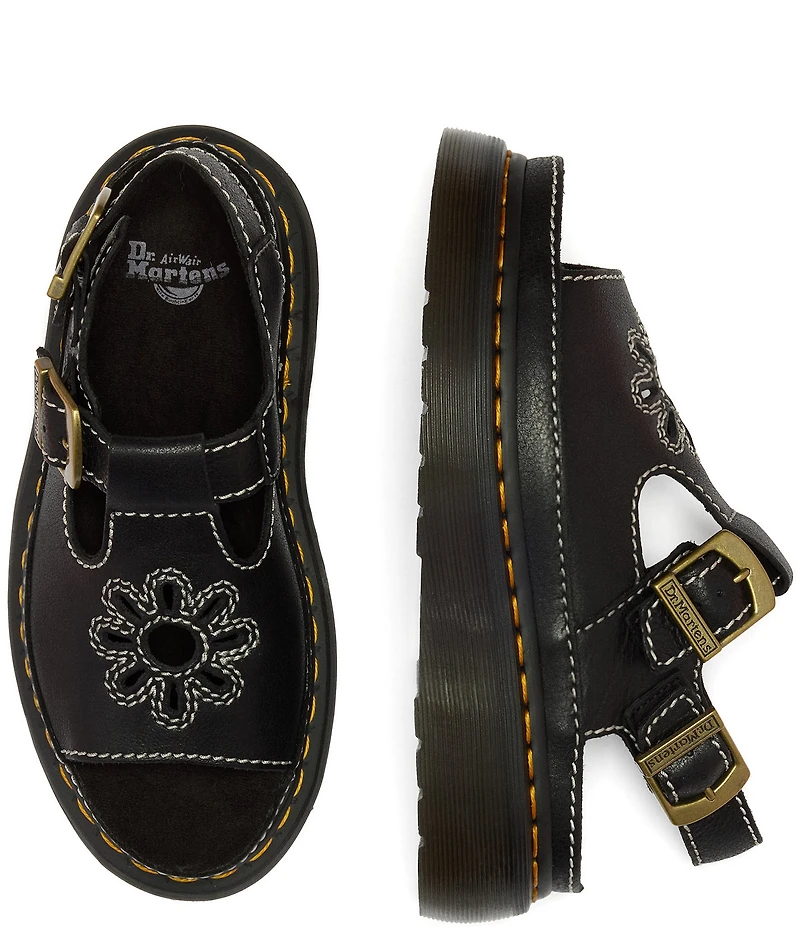 Dr. Martens Women's Dunnet Flower Cut Out Platform Sandals