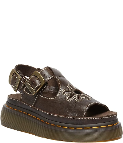 Dr. Martens Women's Dunnet Flower Cut Out Platform Sandals