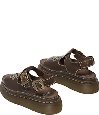 Dr. Martens Women's Dunnet Flower Cut Out Platform Sandals