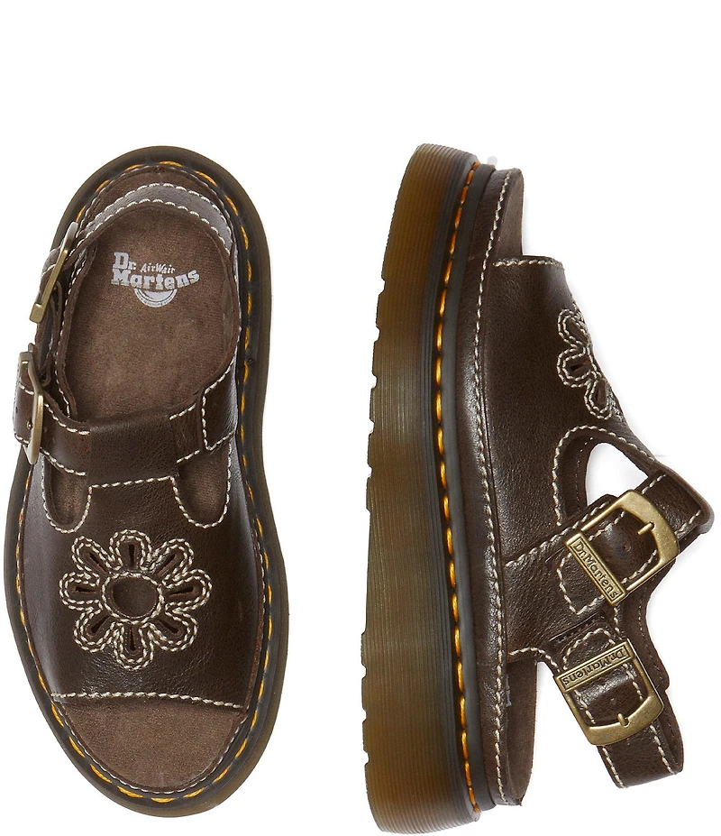 Dr. Martens Women's Dunnet Flower Cut Out Platform Sandals