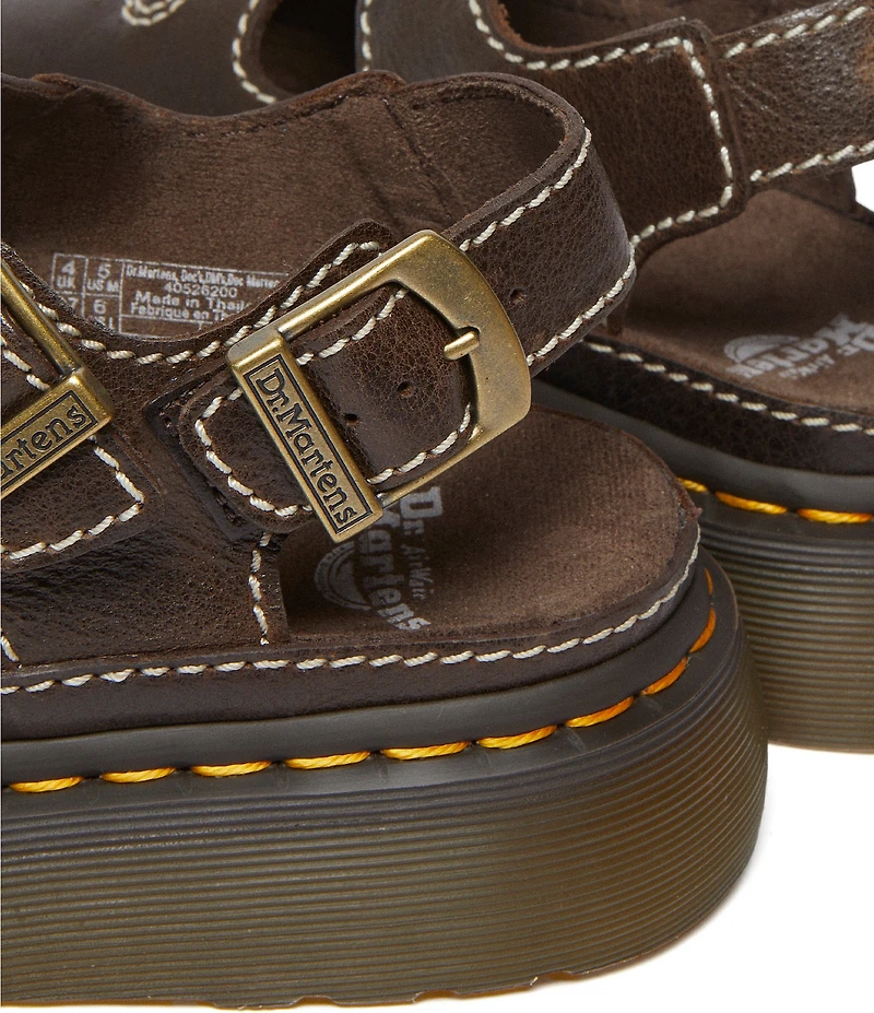 Dr. Martens Women's Dunnet Flower Cut Out Platform Sandals