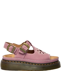 Dr. Martens Women's Dunnet Flower Cut Out Suede Platform Sandals