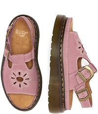 Dr. Martens Women's Dunnet Flower Cut Out Suede Platform Sandals