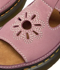 Dr. Martens Women's Dunnet Flower Cut Out Suede Platform Sandals