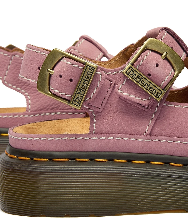 Dr. Martens Women's Dunnet Flower Cut Out Suede Platform Sandals