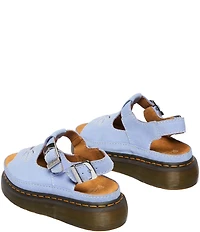 Dr. Martens Women's Dunnet Flower Cut Out Suede Platform Sandals