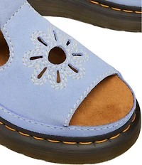 Dr. Martens Women's Dunnet Flower Cut Out Suede Platform Sandals