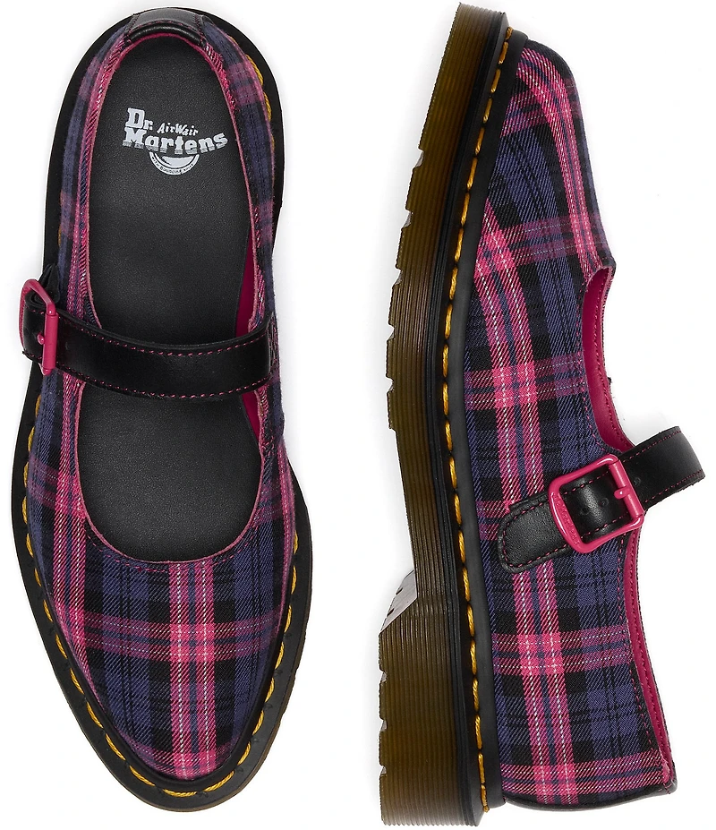 Dr. Martens Women's Elphie Tartan Mary Jane Flats