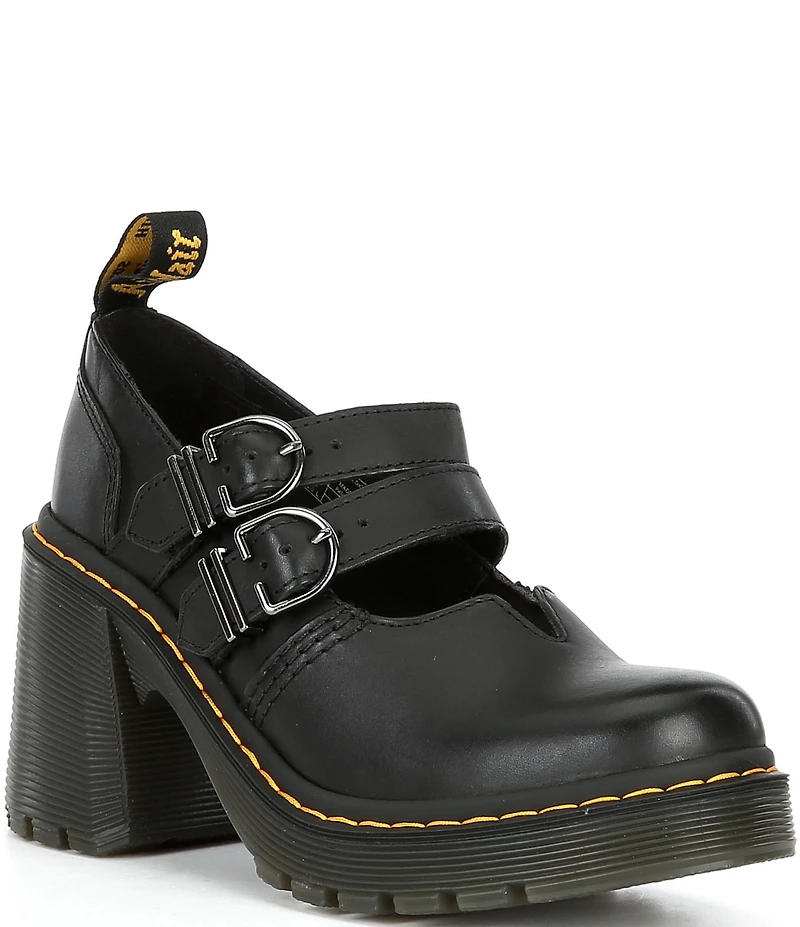 Dr. Martens Women's Evie Sendel Leather Heeled Mary Jane Pumps