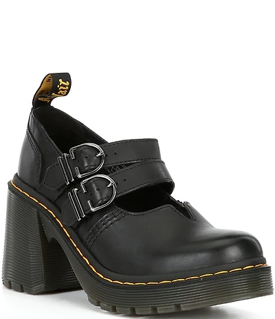 Dr. Martens Women's Evie Sendel Leather Heeled Mary Jane Pumps