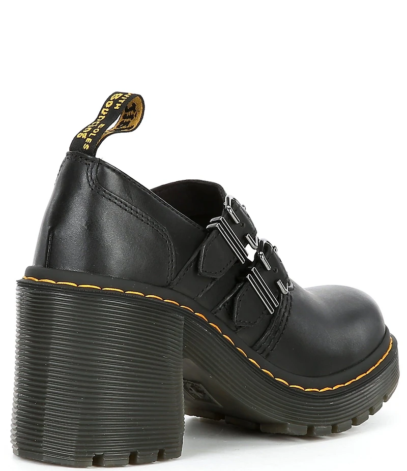 Dr. Martens Women's Evie Sendel Leather Heeled Mary Jane Pumps