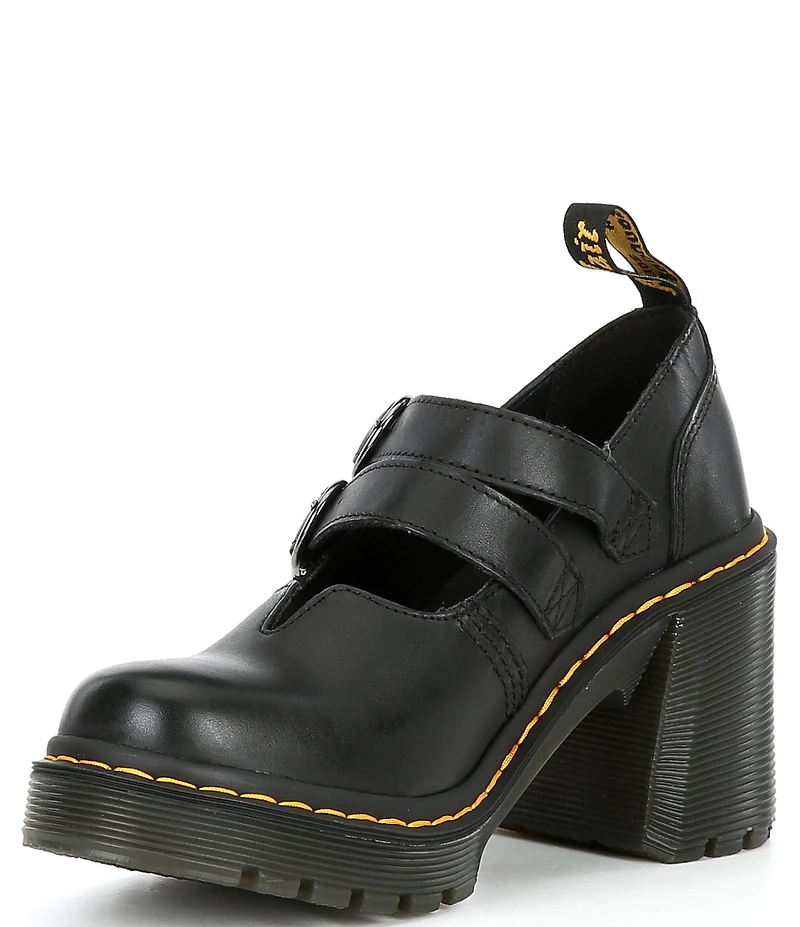 Dr. Martens Women's Evie Sendel Leather Heeled Mary Jane Pumps