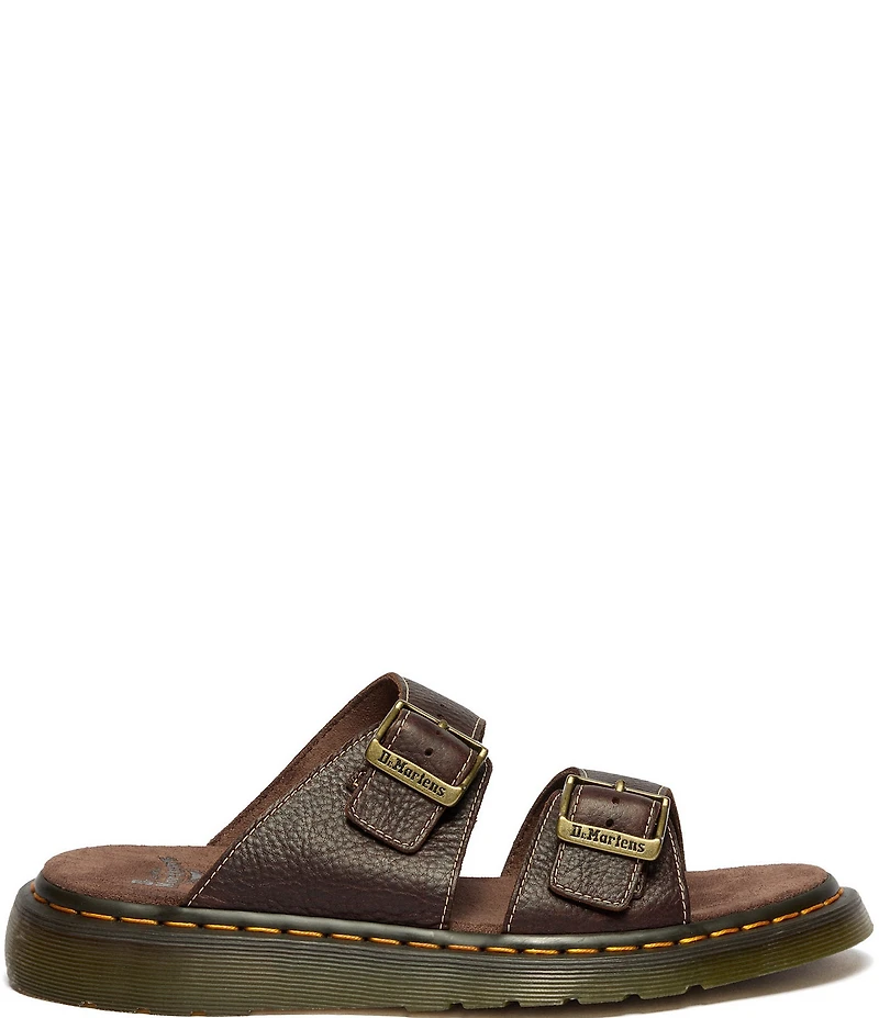 Dr. Martens Women's Josef Grizzly Leather Slide Sandals