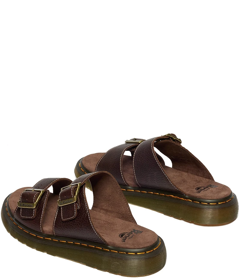 Dr. Martens Women's Josef Grizzly Leather Slide Sandals