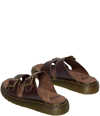 Dr. Martens Women's Josef Grizzly Leather Slide Sandals