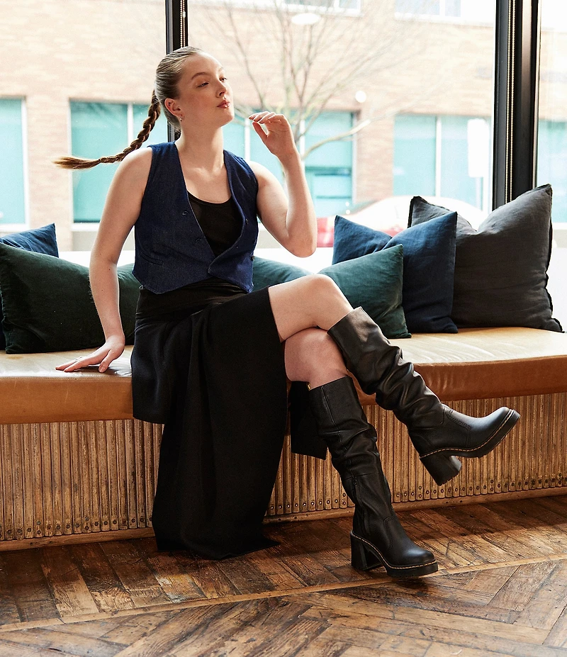 Dr. Martens Women's Kasey Virginia Leather Heeled Tall Boots