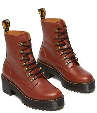 Dr. Martens Women's Leona Farrier Leather Platform Heel Combat Boots