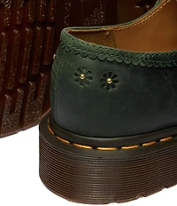 Dr. Martens Women's Crazy Horse Leather Flower Studded Mary Janes