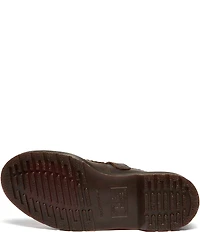 Dr. Martens Women's Crazy Horse Leather Flower Studded Mary Janes