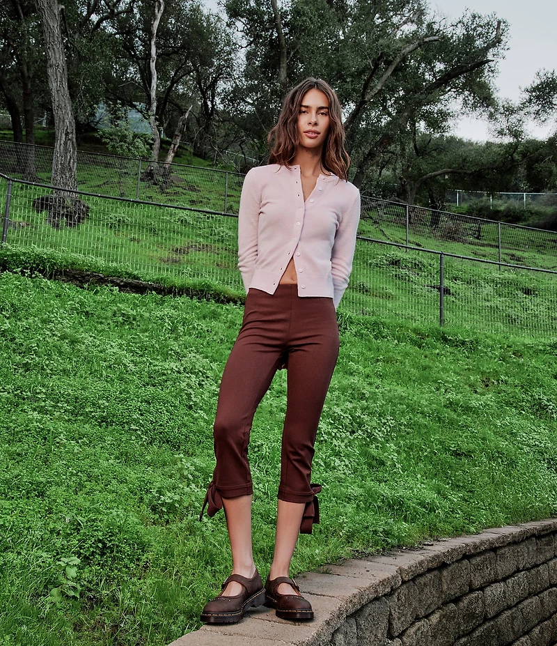 Dr. Martens Women's Crazy Horse Leather Flower Studded Mary Janes