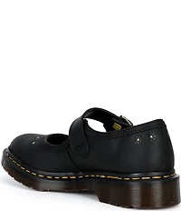 Dr. Martens Women's Crazy Horse Leather Flower Studded Mary Janes