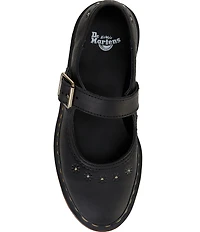 Dr. Martens Women's Crazy Horse Leather Flower Studded Mary Janes