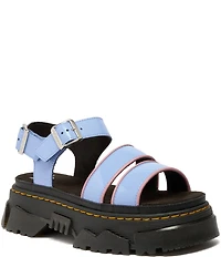 Dr. Martens Women's Mattison 2 Strap Patent Platform Sandals