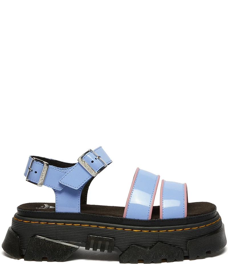 Dr. Martens Women's Mattison 2 Strap Patent Platform Sandals