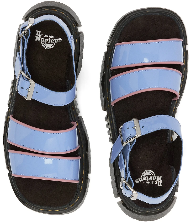 Dr. Martens Women's Mattison 2 Strap Patent Platform Sandals