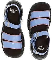 Dr. Martens Women's Mattison 2 Strap Patent Platform Sandals