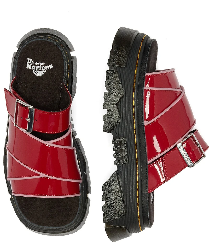 Dr. Martens Women's Mattison Slide Patent Platform Sandals