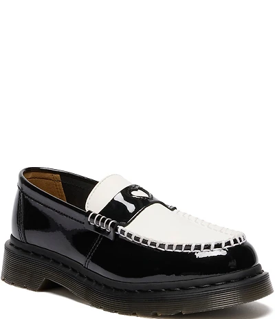 Dr. Martens Women's Penton Heart Patent Leather Penny Loafers