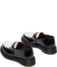 Dr. Martens Women's Penton Heart Patent Leather Penny Loafers