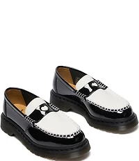 Dr. Martens Women's Penton Heart Patent Leather Penny Loafers
