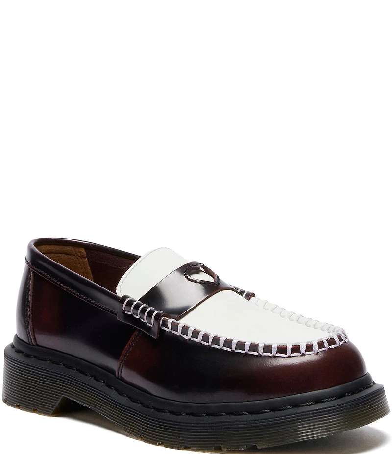 Dr. Martens Women's Penton Heart Two-Tone Leather Penny Loafers