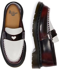 Dr. Martens Women's Penton Heart Two-Tone Leather Penny Loafers