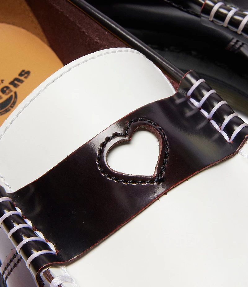 Dr. Martens Women's Penton Heart Two-Tone Leather Penny Loafers