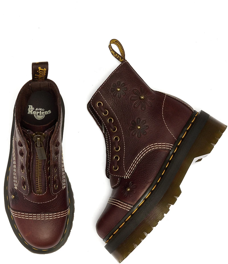 Dr. Martens Women's Sinclair Flower Platform Combat Boots