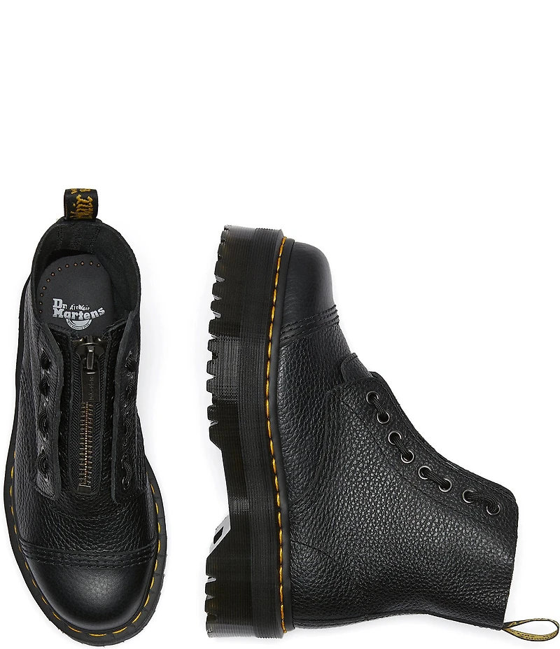 Dr. Martens Women's Sinclair Front Zip Platform Combat Booties