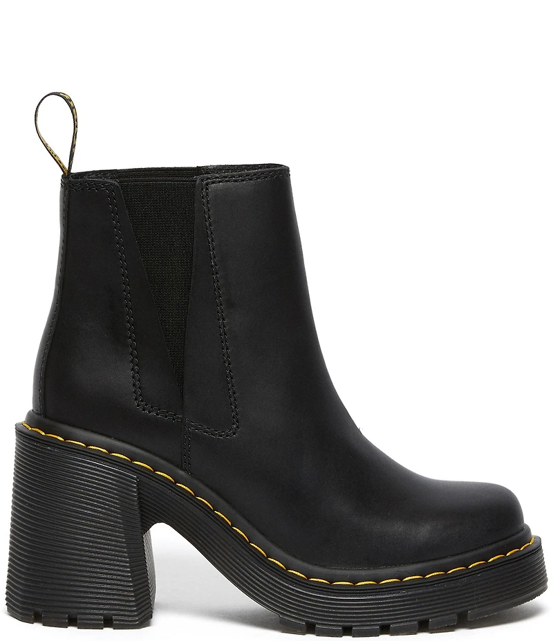 Dr. Martens Women's Spence Sendel Leather Chelsea Block Heel Platform Booties
