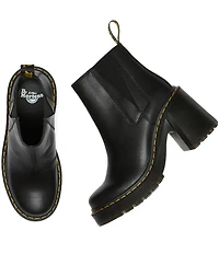 Dr. Martens Women's Spence Sendel Leather Chelsea Block Heel Platform Booties