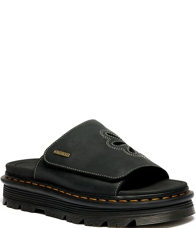 Dr. Martens Women's Zebzag Flower Cutout Platform Slides