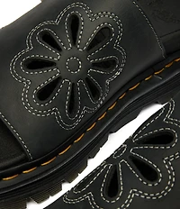 Dr. Martens Women's Zebzag Flower Cutout Platform Slides