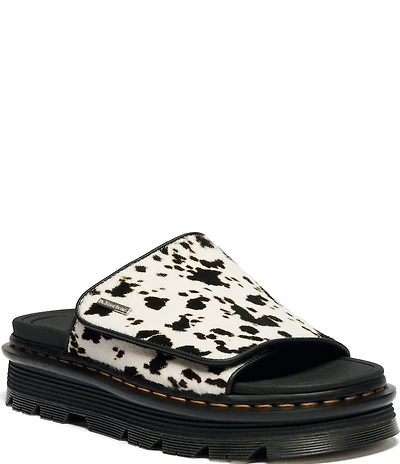 Dr. Martens Women's Zebzag Haircalf Platform Slide Sandals