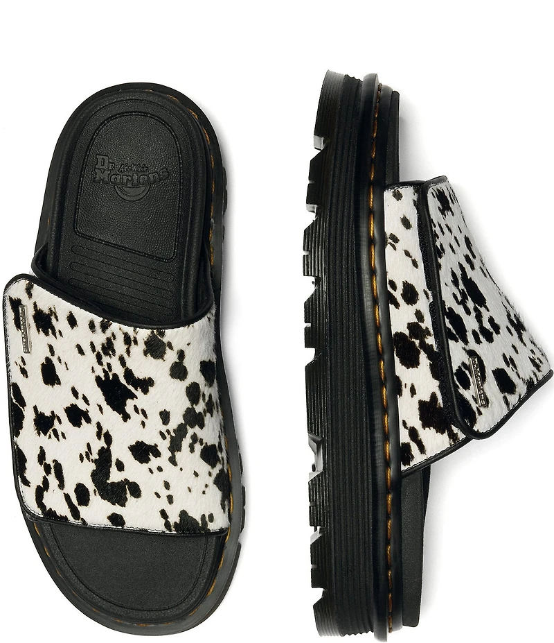 Dr. Martens Women's Zebzag Haircalf Platform Slide Sandals