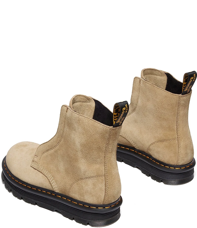 Dr. Martens Women's Zebzag Laceless Suede Platform Booties
