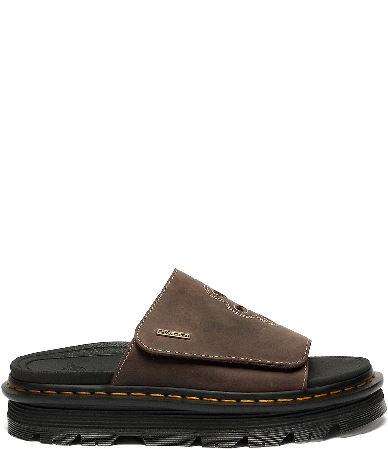 Dr. Martens Women's Zebzag Leather Flower Cut Out Platform Slide Sandals