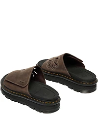 Dr. Martens Women's Zebzag Leather Flower Cut Out Platform Slide Sandals